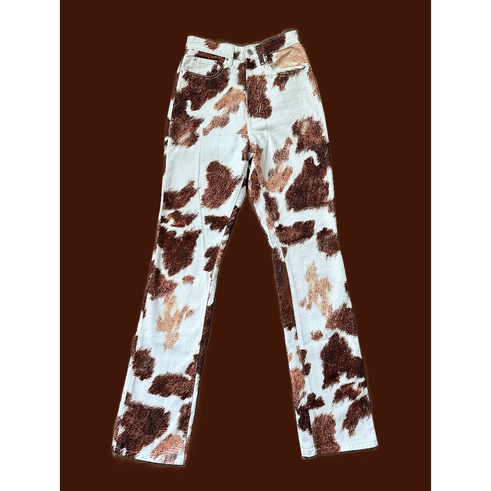 WeWoreWhat Cowhide Print Jeans, Size 25, Worn Once